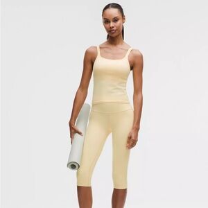 Lululemon Align Crop 17 Buttercream Size 6